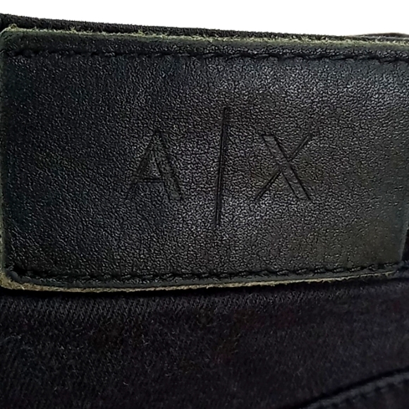 A/X Armani Exchange Women's Super Skinny 26 Black Distressed Jeans - Picture 2 of 13